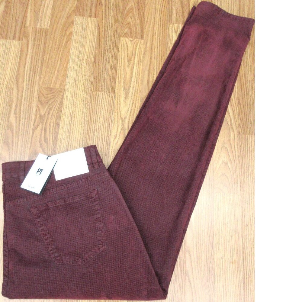 NEW! 40W x 36L TORINO BURGUNDY COTTON CORDS MENS 232 NK22 5 POCKET PANT CORDUROY